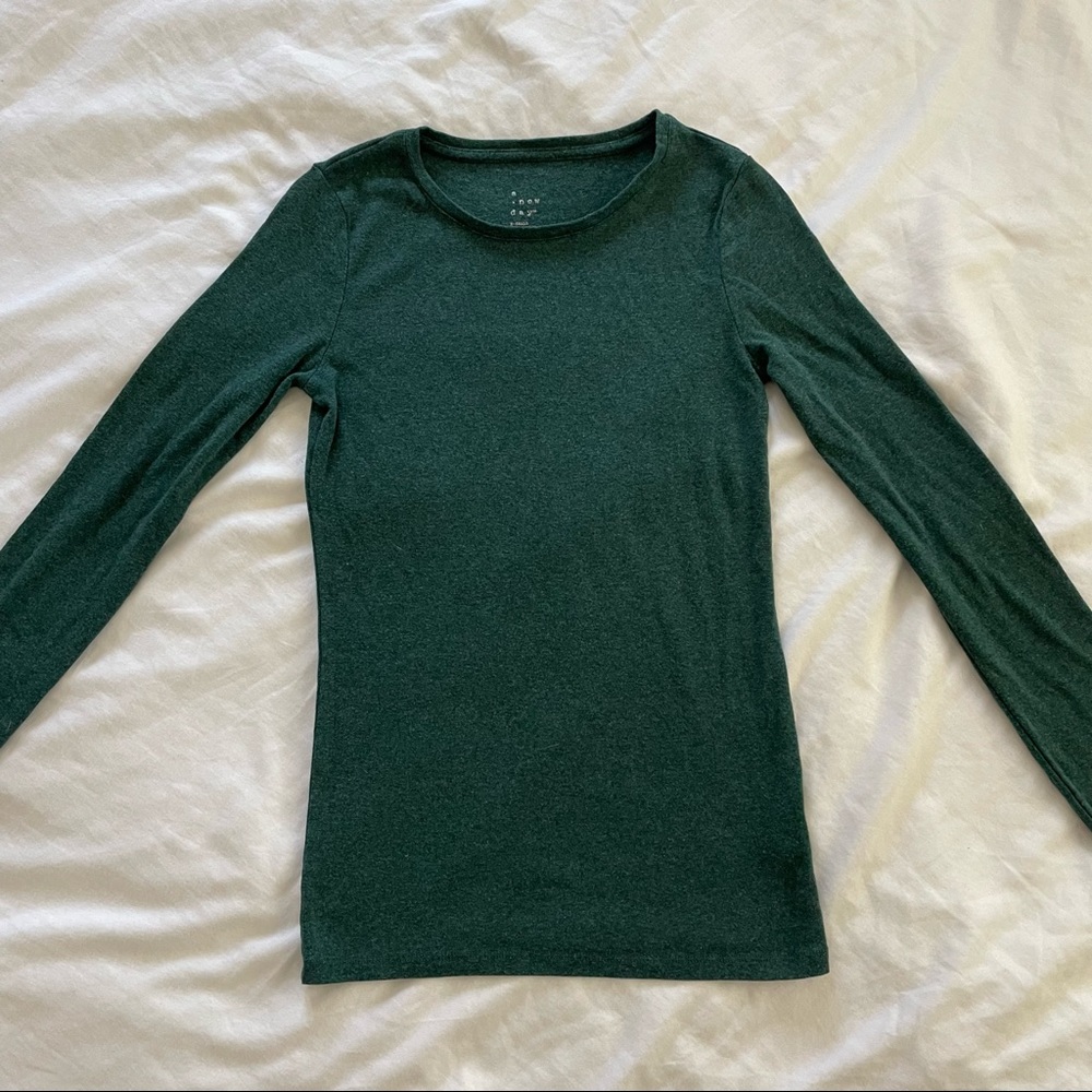 Green-Blue Long Sleeve Shirt